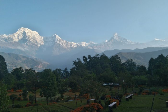 Morning scene from Kalsee Eco Lodge, Nov 2019